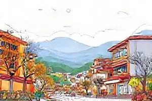白衬衫与天台风：天台栏杆旁的两名制服少女